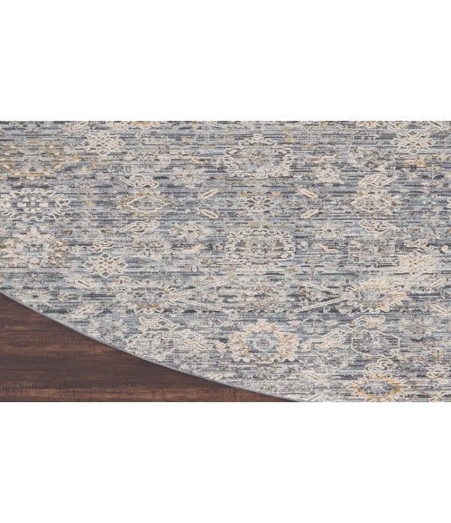 Nourison Nyle Charcoal Rug NYE08 7’10” Round - Rugs Town Nourison Nyle Charcoal NYE08 7’10” Round Rug