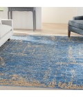 Nourison Luna Dark Blue Mocha LUN01 8 ft. X 10 ft. Rect. Rug