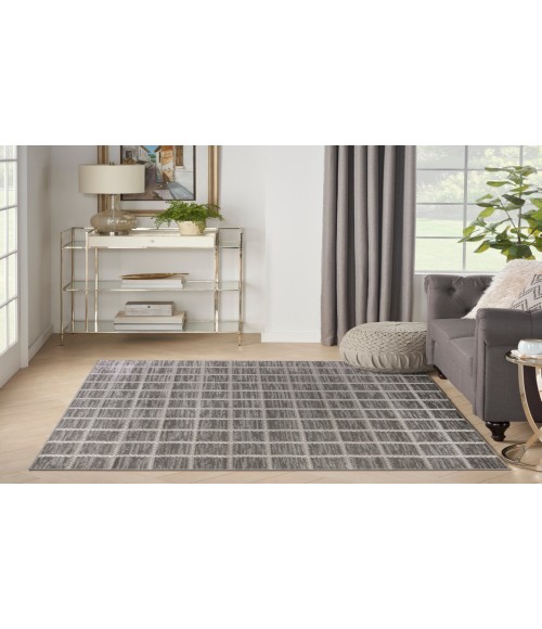 Nourison Serenity Home Grey Ivory SRH05 3 ft. 11 in. X 5 ft. 11 in. Rectangle Rug