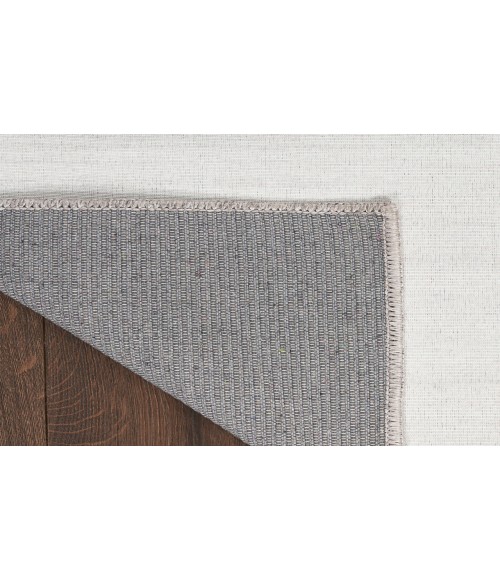 Nourison Washable Essentials Ivory Grey WAE01 7 ft. 10 in. X 9 ft. 10 in. Rectangle Rug