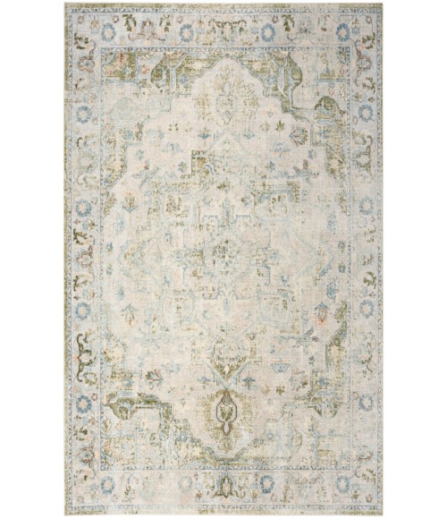 Nourison Astra Machine Washable Blue Green ASW12 7 ft. 10 in. X 10 ft. Rectangle Rug