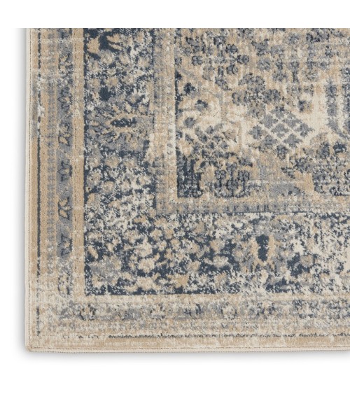 kathy ireland Home Malta Area Rug MAI12-Ivory/Blue