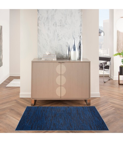 Nourison ESSENTIALS Area Rug Nourison Essentials Area Rug NRE01-Midnight Blue