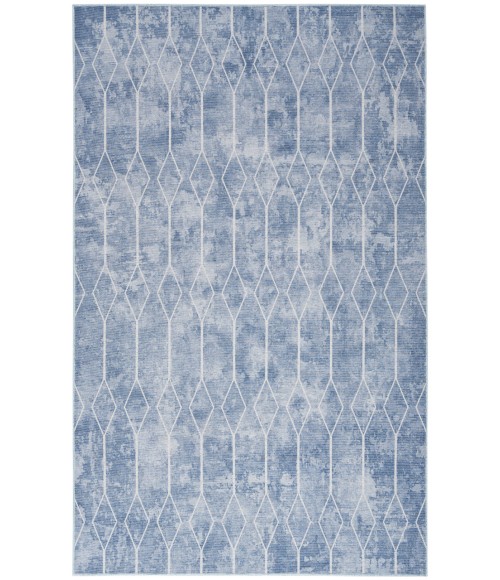 Nicole Curtis Machine Washable Series 1 Blue SR107 5 ft. 3 in. X 7 ft. 3 in. Rectangle Rug