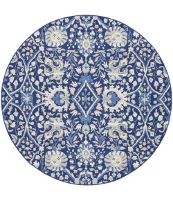 Nourison Whimsicle - Whs10 Navy Multicolor Area Rug 8 ft. X Round