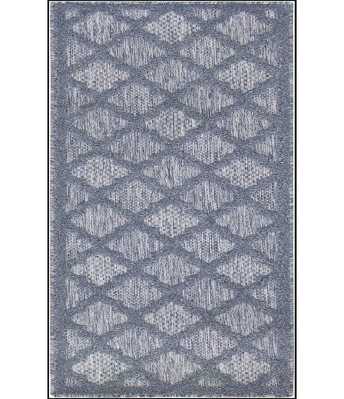 Nourison Easy Care Denim Blue NES01 2 ft. X 6 ft. Rectangle Rug