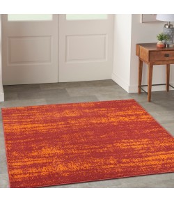 Nourison Essentials - Nre03 Red Area Rug 5 ft. X Square Square