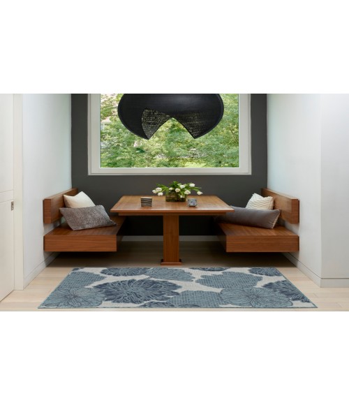 Nourison Garden Oasis Blue GOA04 3 ft. X 5 ft. Rectangle Rug