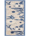 Nourison Aloha Blue Grey ALH33 2 ft. 3 in. X 12 ft. Rectangle Rug