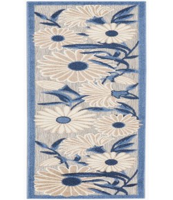 Nourison Aloha Blue Grey ALH33 2 ft. 3 in. X 12 ft. Rectangle Rug