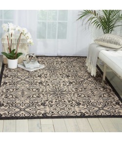 Nourison Caribbean - Crb12 Ivory Charcoal Area Rug 2 ft. 3 X 7 ft. 6 Rectangle