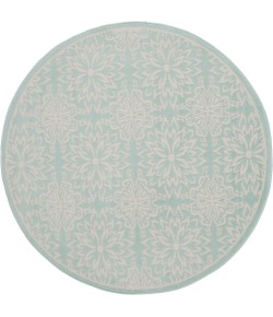 Nourison Home Jubilant JUB06 Ivory Green 5 ft. 3 in. Round Area Rug