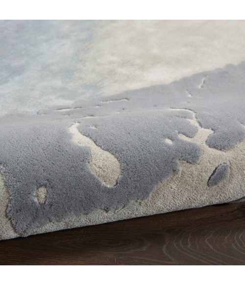 Nourison Prismatic Area Rug PRS19 Seafoam/Silver 7'9" x 9'9"
