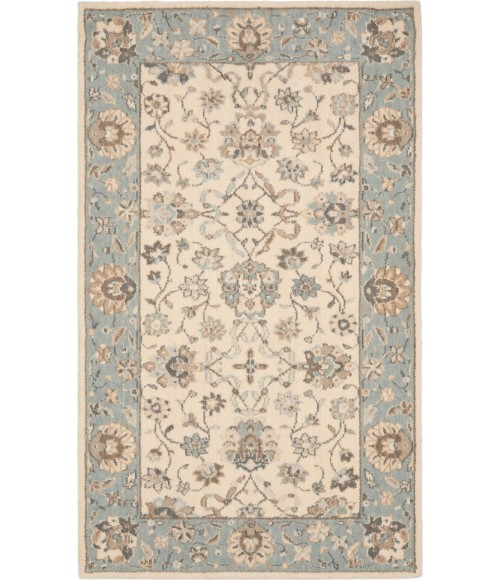 Nourison Living Treasures Area Rug LI16-Ivory/Aqua