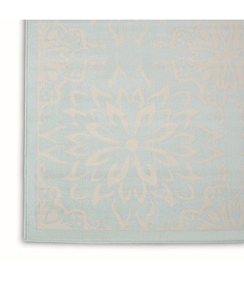 Nourison Jubilant Area Rug JUB06-Ivory/Light Blue