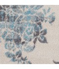 Nourison Tranquil Round Area Rug TRA09-Ivory/Turquoise