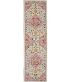 Nourison Passion - Psn25 Ivory Pink Area Rug 2 ft. 2 X 7 ft. 6 Rectangle