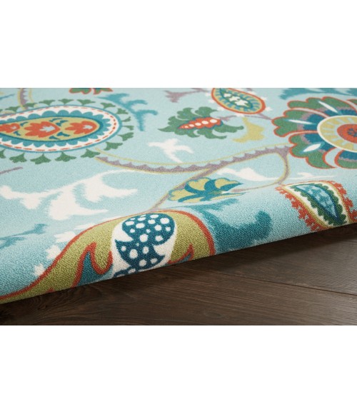 Nourison SUN N' SHADE Area Rug Waverly Sun N' Shade Area Rug SND73-Light Blue