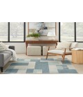 Nourison Astra Machine Washable Blue Ivory ASW09 4 ft. X 6 ft. Rectangle Rug