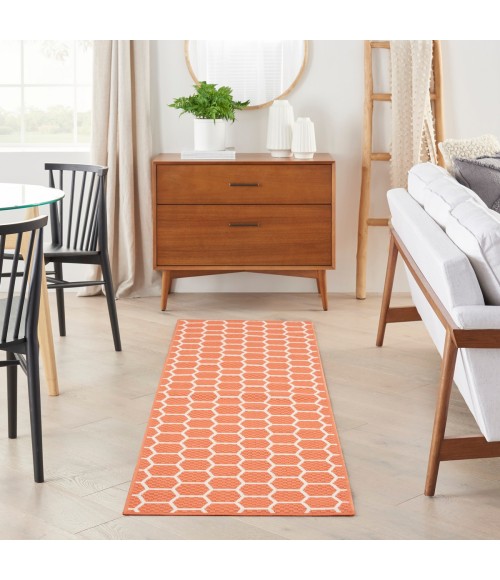 Nourison Reversible Indoor Outdoor Coral RVB01 2 ft. X 6 ft. Rect. Rug