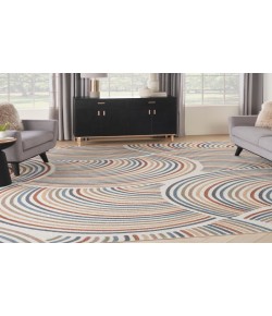 Nourison Astra Machine Washable Ivory Multicolor ASW08 12 ft. X 15 ft. Rectangle Rug