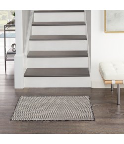 Nourison Courtyard - Cou01 Ivory Charcoal Area Rug 2 ft. X 3 ft. Rectangle