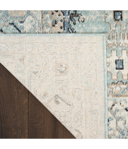 Nourison Home Washable Decor Blue Taupe WSD12 2 ft. X 6 ft. Rectangle Rug