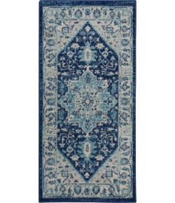 Nourison Tranquil(Traql) - Tra06 Ivory Navy Area Rug 2 ft. X 4 ft. Rectangle
