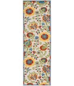 Nourison Aloha - Alh17 Ivory Multicolor Area Rug 2 ft. X 6 ft. Rectangle