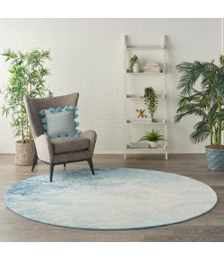 Nourison Passion - Psn10 Navy Light Blue Area Rug 8 ft. X Round