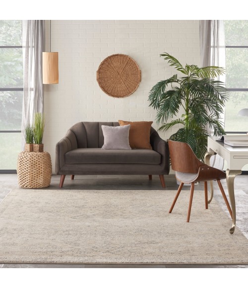 Nourison Tranquil Area Rug TRA13 Beige/Grey 8'10" x 11'10"