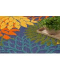 Nourison Aloha Navy Multicolor ALH05 5 ft. 3 in. X 7 ft. 5 in. Rectangle Rug