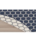 Nourison Reversible Indoor Outdoor Navy RVB01 8 ft. Round Rug