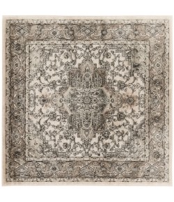 Nourison Concerto Ivory Grey CNC05 4 ft. X Square Rug