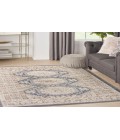 Nourison Serenity Home Ivory Blue SRH01 3 ft. 11 in. X 5 ft. 11 in. Rectangle Rug