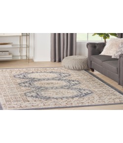 Nourison Serenity Home Ivory Blue SRH01 3 ft. 11 in. X 5 ft. 11 in. Rectangle Rug