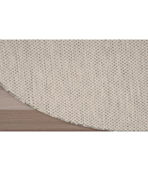 Nourison Courtyard Ivory Silver COU01 6 ft. X 9 ft. Oval Rug