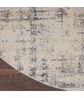 Nourison Rustic Textures Area Rug RUS06 Ivory/Blue 7'10" Round