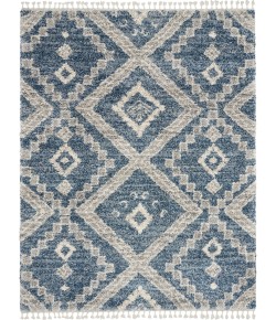 Nourison Home Oslo Shag OSL02 Denim Blue 7 ft. 10 in. X 10 ft. 6 in. Area Rug