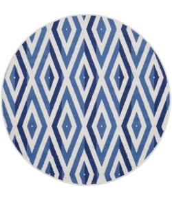 Nourison Whimsicle - Whs04 Ivory Blue Area Rug 5 ft. X Round