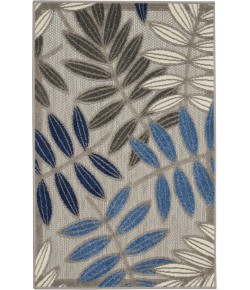 Nourison Aloha - Alh18 Grey Blue Area Rug 2 ft. 8 X 4 ft. Rectangle