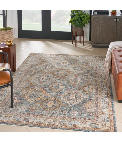 Nourison Sahar Blue SHR01 4 ft. X 6 ft. Rect. Rug