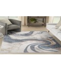 Nourison Astra Machine Washable Ivory Blue ASW15 4 ft. X 6 ft. Rectangle Rug