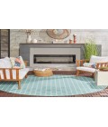 Nourison Reversible Indoor Outdoor Aqua RVB01 8 ft. Round Rug