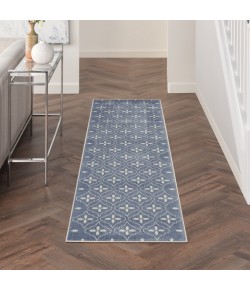 Nourison Home Nourison Essentials Blue Ivory NRE04 2 ft. 2 in. X 7 ft. 6 in. Rectangle Rug