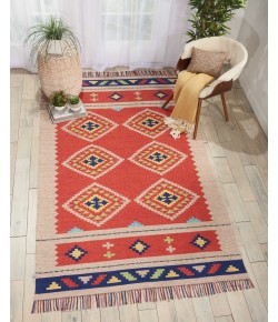Nourison Baja - Baj02 Red Beige Area Rug 5 ft. X 7 ft. Rectangle
