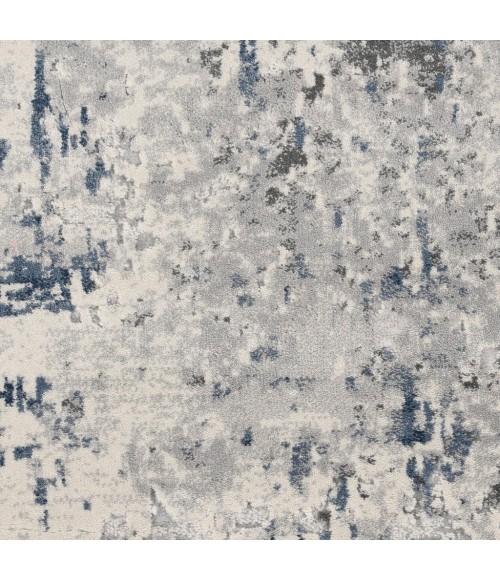 Nourison Rustic Textures Area Rug RUS07-Ivory/Grey-blue