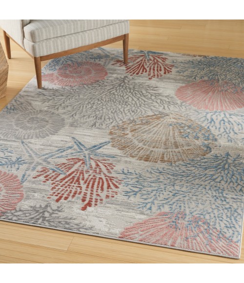 Nourison Seaside Multicolor SDS04 6 ft. X 9 ft. Rect. Rug