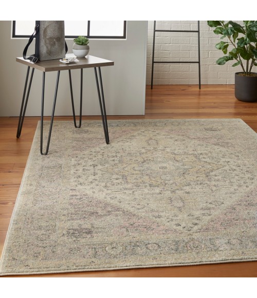 Nourison Tranquil Area Rug TRA06-Ivory/Pink