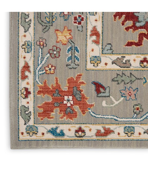 Nourison Parisa Area Rug PSA03 Grey 9'9" x 13'9"